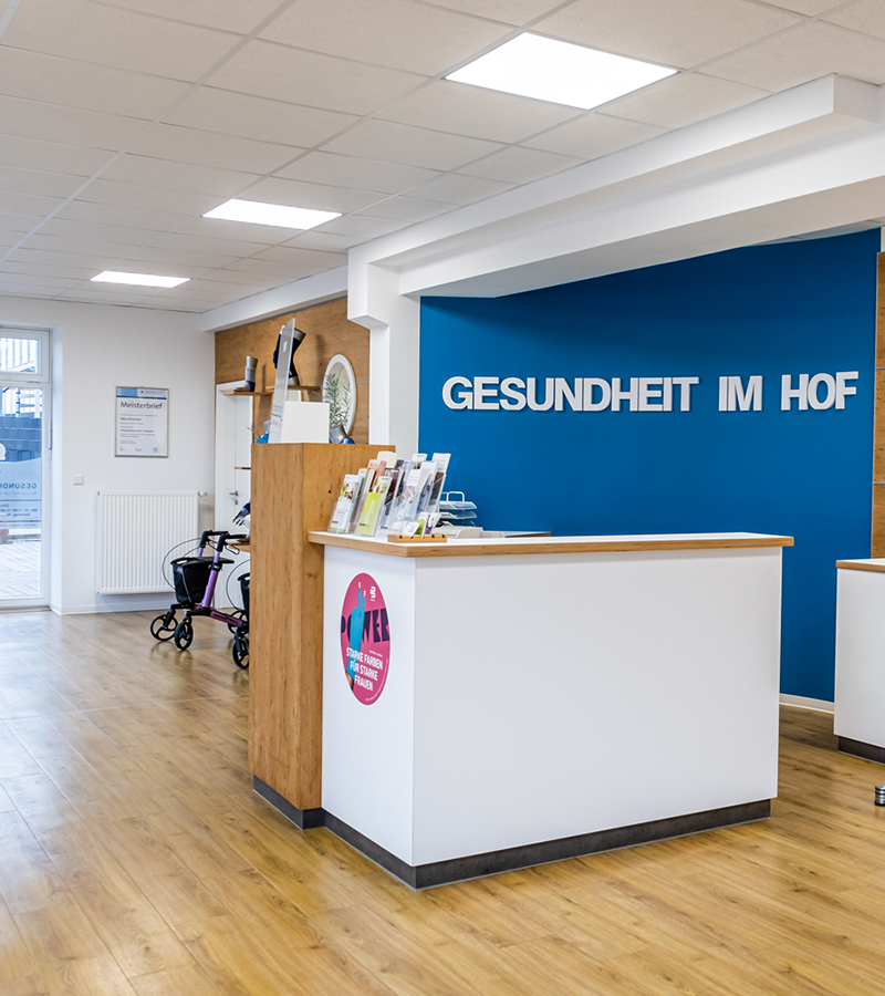 Eingang Tresen Gesundheit im Hof Fritzlar